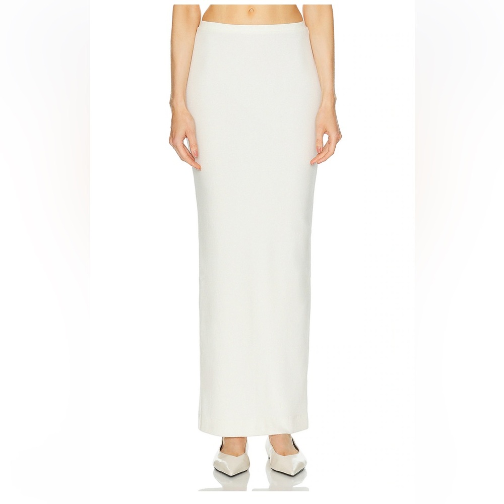 Eterne Cream Straight Maxi Skirt